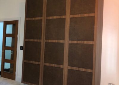 Cabinet Furniture wrap teak and leather effect