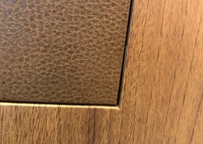 Cabinet Furniture wrap teak and leather effect