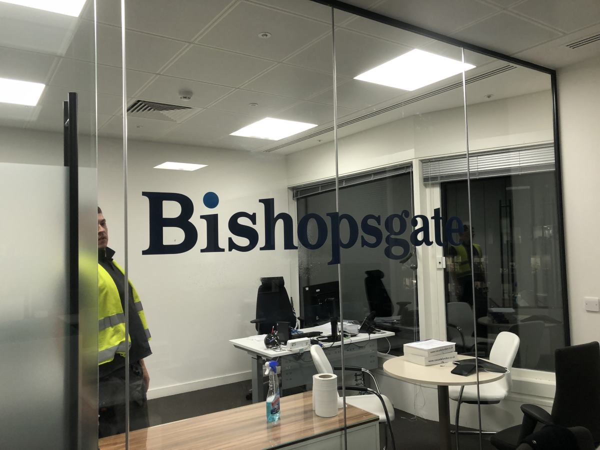 Office logos on Glass Manefestation