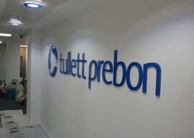 Office reception wall - acrylic letters