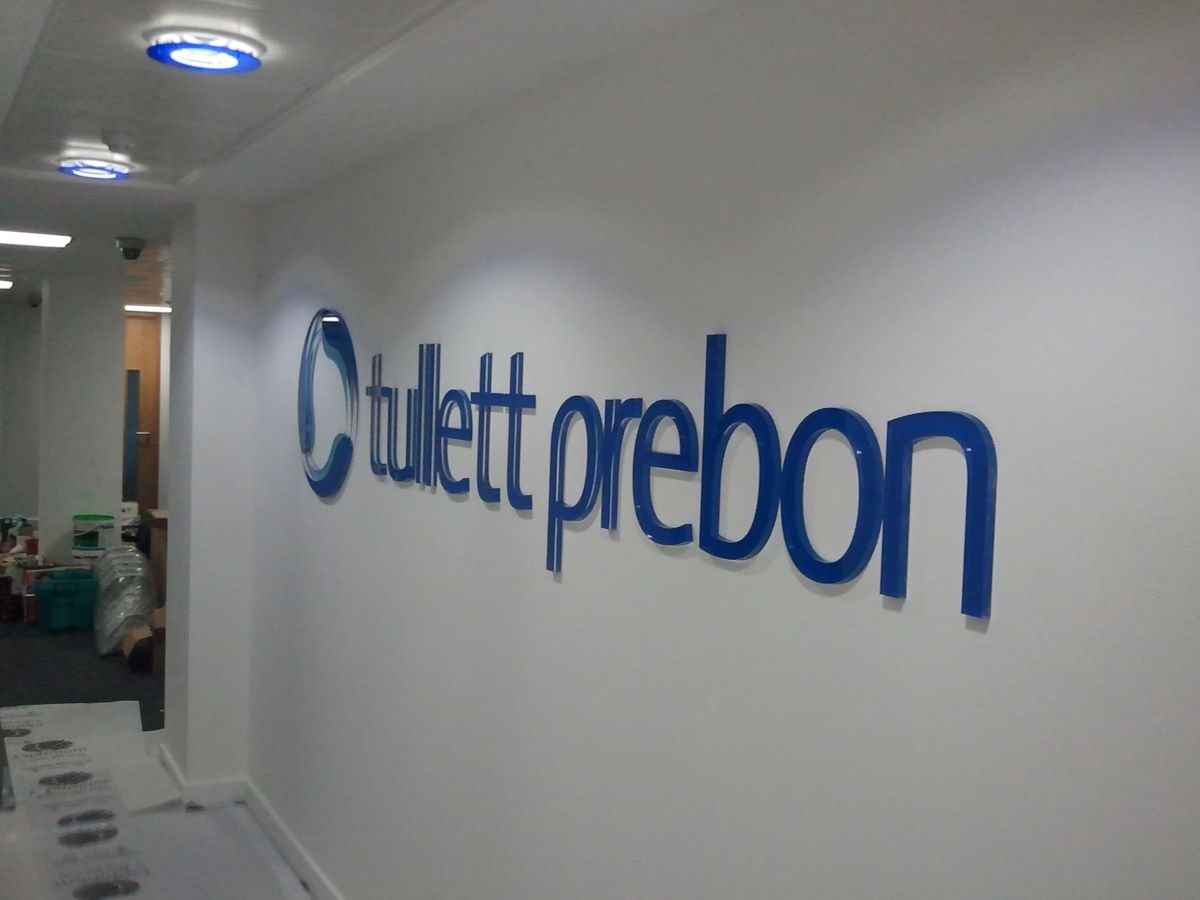 Office reception wall - acrylic letters